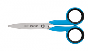 MARTOR SECUMAX 363 STAINLESS STEEL SAFETY SCISSORS NO. 363001, BLUE (1 ON SELF-SERVICE CARD)