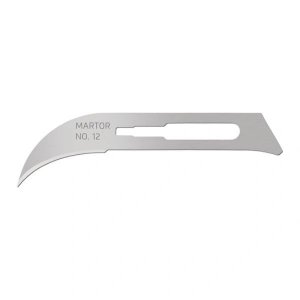 MARTOR REPLACEMENT SCALPEL BLADE NO. 12 – SAFETY BLADE, 10 BLADES/ PACK (10 PACKS/ CASE)