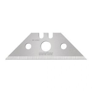 MARTOR TRAPEZOID BLADE NO. 42063 – 2-CUTTING EDGE SAFETY BLADE, SILVER, 10 BLADES/PACK