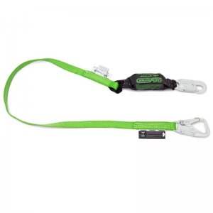 MILLER 6' BACKBITER TIE BACK WEB LANYARD W/1 SNAP HOOK & 1 LOCKING SNAP HOOK