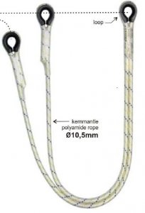 PROTEKT DOUBLE SAFETY LANYARD, LENGTH 1.2 METER, WITH AZ023