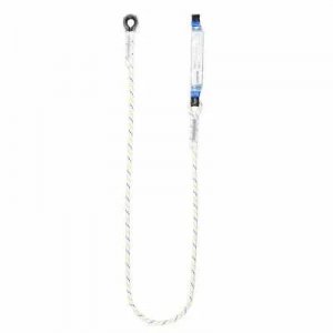 PROTEKT ENERGY ABSORBER WITH DOUBLE ELASTIC SAFETY LANYARD 2M, FITTED WITH 2 AL SCAFFOLD HOOK W/O KARABINER