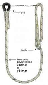 PROTEKT UNIVERSAL ADJUSTABLE SAFETY LANYARD, 1.5M WITH AZ002 AT BOTH END