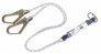 WORKSAFE WSF222-1-5M FALL PROTECTION DOUBLE ROPE SAFETY LANYARD WITH ENERGY ABSORBER & ALUMINIUM SCAFFOLD HOOKS