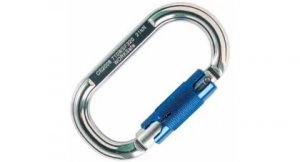 WORKSAFE® ALUMINIUM TWIST LOCK KARABINER, SILVER BLUE, 18MM GATE OPENING