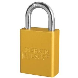 MASTER LOCK ANODIZED ALUMINIUM PADLOCKS - KEYED ALIKE - 5 PIN LOCKING MECHANISM, YELLOW