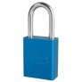 MASTER LOCK ANODIZED ALUMINIUM PADLOCKS - MASTER KEYED (MASTER KEY TO ORDER SEPARATELY) - 5 PIN LOCKING MECHANISM, BLUE