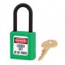 MASTER LOCK ZENEX PADLOCK, KEYED DIFFERENT WITH MASTER KEY - KEY RETAINING, GREEN