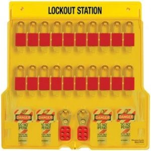 MASTER LOCK 1484BP1106, 20 PADLOCK STATION WITH COVER
