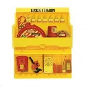 MASTER LOCK DELUXE LOCKOUT STATION - 3RED STEEL PADLOCKS