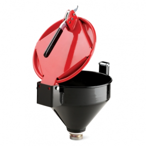 NEW PIG BURPLESS® STEEL DRUM FUNNEL WITH LATCHING LID FOR NO-SPLASH POURING