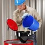 NEW PIG BURPLESS® STEEL DRUM FUNNEL WITH LATCHING LID FOR NO-SPLASH POURING