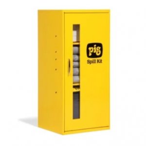 NEW PIG KIT215 PIG® SPILL KIT IN WALL-MOUNT CABINET – ABSORBS UP TO 12 GAL