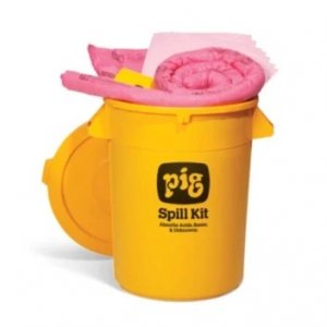 PIG HAZMAT SPILLL KIT IN HI-VIS CONTAINER, 21 GALLON EACH