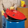 PIG LATCHING DRUM LID, RED 1/BOX
