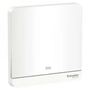 SCHNEIDER AVATARON 20A 250V 1-GANG DP SWITCH WITH LED, WHITE