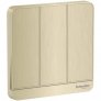 SCHNEIDER AVATARON SWITCH 16AX 250V 3G 2W 2-WAY METAL GOLD HAIRLINE