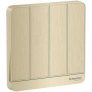 SCHNEIDER AVATARON SWITCH 16AX 250V 4G 1W METAL GOLD HAIRLINE