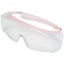 UVEX SUPER OTG SAFETY SPECTACLES WITH UV400 ANTI-FOG CLEAR LENS PINK/GREY FRAME