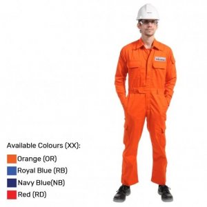 WEARITE COTTON STANDARD NAVY BLUE COVERALL WITH REFLECTIVE