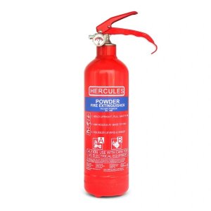 HERCULES 1KG ABC DRY POWDER FIRE EXTINGUISHER SETSCO APPROVED WITH WALL BRACKET