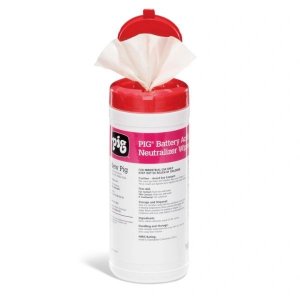 PIG WIP700 BATTERY ACID NEUTRALIZER WIPES WITH COLOUR CHANGE INDICATOR
