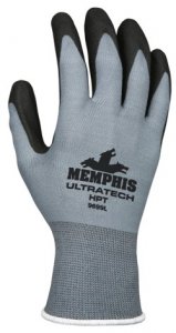 MCR Safety - 9699 Memphis UltraTech® HPT, 15 Gauge Gray Nylon Shell, Black HPT Palm
