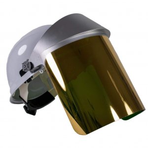Dark Green Gold Heat Reflective Face Shields