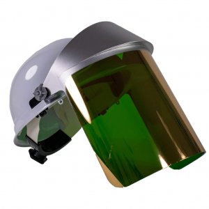 High Heat Face Shield Crown and Window Green Gold