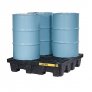 ECOPOLYBLEND™ SPILL CONTROL PALLET WITH DRAIN, 4 DRUM SQUARE