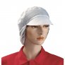 NON-WOVEN PEAKED CAP WITH SNOOD