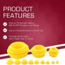 Thick Wide Flange Tapered Plastic Closing Plug Plumbing Valve Pipe Hydraulic Cylinder Anti Dust Protective Plug Covers