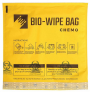 Chemo Waste Bags, 1-Gallon Capacity. 11.5″ x 12″H x -mil.; Yellow. Legend ‘CHEMO BIo-WIPE BAG’. Pk. of 25 Bags.