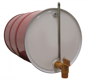 Drum Gauge, c/w Heavy gauge glass and plated steel construction. Accepts 0.75: NPT faucet. Buna-N Seals. 22″H (with supplied fittings)