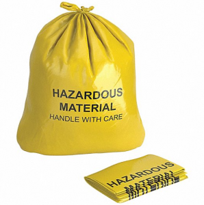 Hazardous Disposal Bags, Hold saturated cleanup materials for safe, proper disposal, c/w message Carton of 24