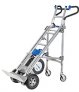 Power Liftkar HD Truck, c/w Extended Height Fold with fold out wheel carriage. 21″W x 7.25″D noseplate. Two climbing speed. 6 steps or 10-steps per minute. 24V Chargeable Battery provides power to carry 440 lbs through 220 steps / 550 lbs thro