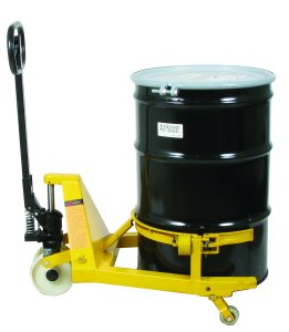 PTDL Pallet Truck Drum Lifter, designed to lift & move 55-gallon steel drums. Lowered Height : 10 “. Raised Heiight : 14.5”. Lift Drum 4″ off ground. Weight : 115 lbs. Dim.: 28.5″ x 47.5″H x 42″D.Capacity : 660 lbs