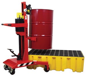 Wesco Model DM-1100 Ergonomic Drum Handler, handles 30,55 & 85 gallon drums of steel, fiber & poly drums.Includes Gator Grip Clamp ensures drum will not drop off. Capacity(Legs Extended) : 1100 lbs.