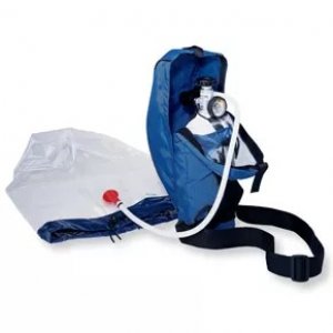 Honeywell Sperian EBA-10 , 10-minute Emergency Escape Breathing Apparatus, giving workers sufficient time to escape from toxic or oxygen deficient atmosphere. EBA features a large pill-over Hood that easily slip over glasses, hard hat, beard. Ssytem c/w C