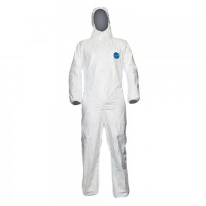 Tyvek Coverall Jumpsuit, c/w Elastic Hood, Wrist & Ankle. For protection against chemicals & dust. Cleanroom