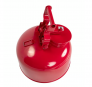 2.5 Gallon Metal Disposal Safety Can, Flame Arrester, Galvanized Steel, Red – 11 1/4″ x 12″H