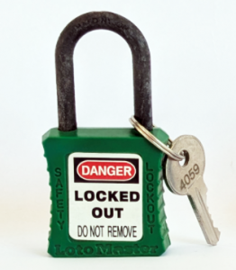 De-Electric Lockout Padlock, 38mm Shackle, Keyed Different. Colour : Green DEPL-G03