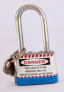 Laminated Steel Padlock, c/w Steel Shackle, 46mm Keyed Different. Includes 3 keys Colour : Blue