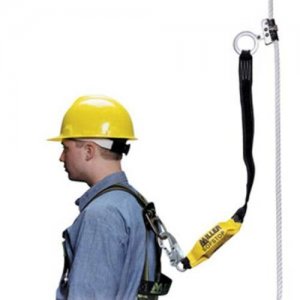 Miller 5/8″ diameter Nylon Rope Lifeline with thimble & carabiner, 75 ft. length.. Without Rope Grab & Lanyard.
