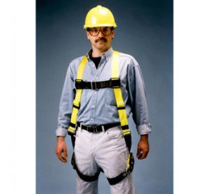 Miller Non Strectch Harness, Friction buckle shoulders, sliding back D-ring, mating chest strap. front positioning loop,back & leg pads. Size : S/M