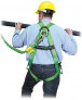 Miller Non Strectch Harness, Friction buckle shoulders, sliding back D-ring, mating chest strap. front positioning loop,back & leg pads. Size : S/M