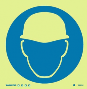 5642 Hard hat symbol, HARD HAT, 6″ x 6″ 5642JJPR