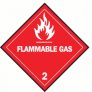 Class 2 Flammable Gas, 4″ x 4″ Vinyl Labels. Roll of 250 pcs. 6R696
