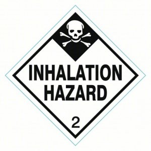 Class 2 Inhalation Hazard , for flammable, non flammable or toxic gas, 4″ x 4″ Vinyl Labels. Roll of 250 pcs. 8UZ79