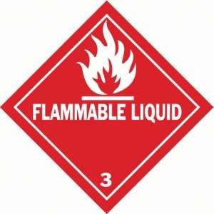 Class 3 Flammable Liquid, 4″ x 4″ Vinyl Labels. Roll of 250 pcs. 6R702